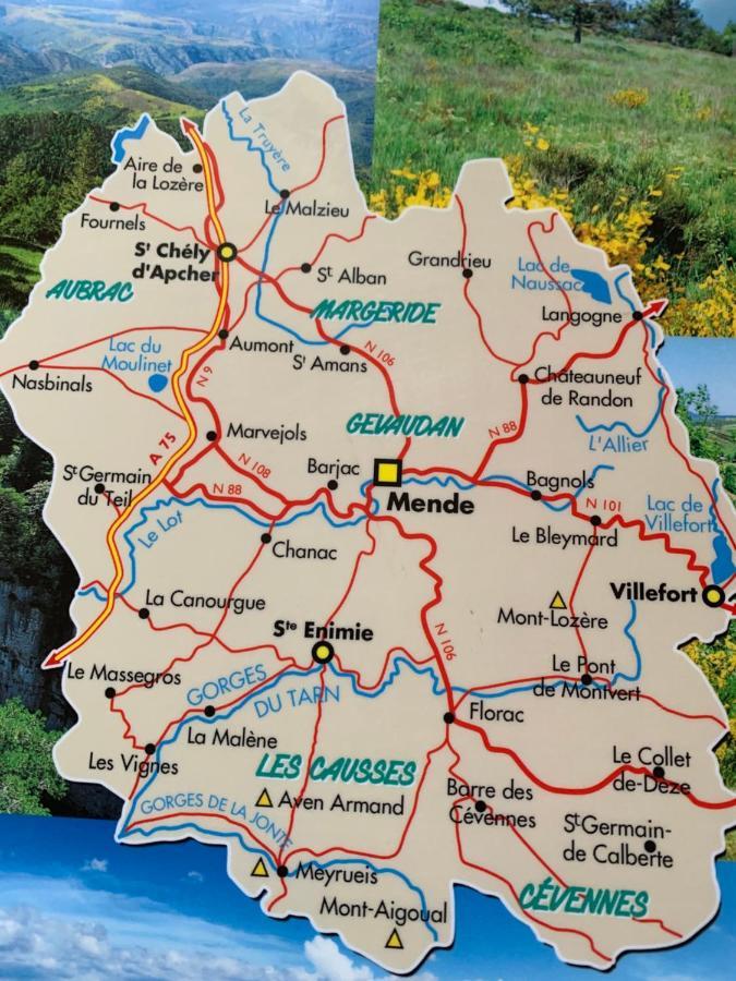 La Voutee 5 Epis Avec Bain Finlandais Prive Au Manoir Du Charme Gorges Du Tarn Bed & Breakfast Quezac  ภายนอก รูปภาพ