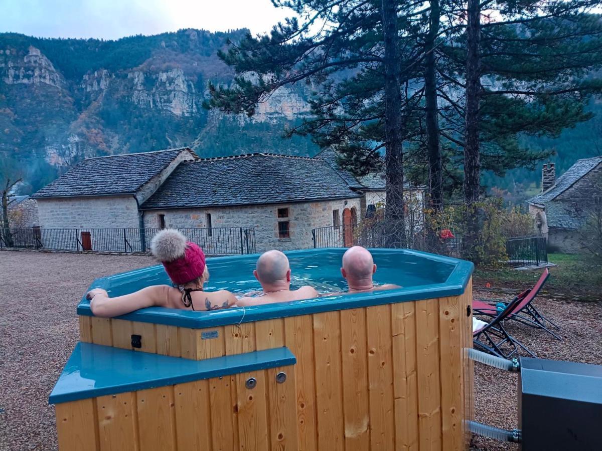 La Voutee 5 Epis Avec Bain Finlandais Prive Au Manoir Du Charme Gorges Du Tarn Bed & Breakfast Quezac  ภายนอก รูปภาพ